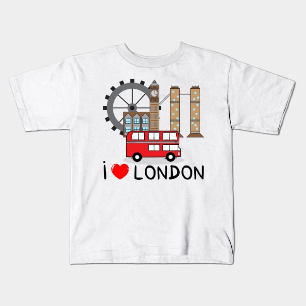 I love London Kids T-Shirt by adrianserghie